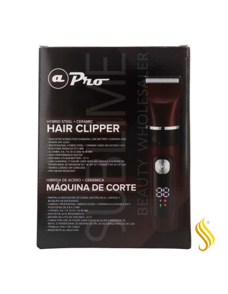 Albi Pro Maquina Corte Clipper Hybrid Steel+Ceramic Gris (2873G)